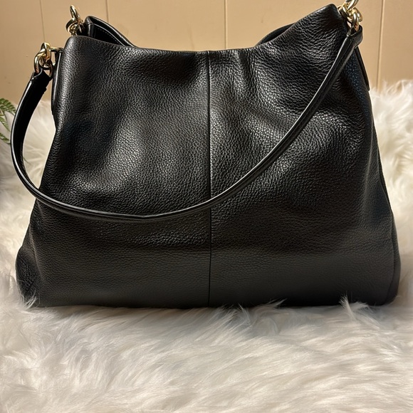 Coach Black Leather Hobo Tote Bag - Picture 2 of 11